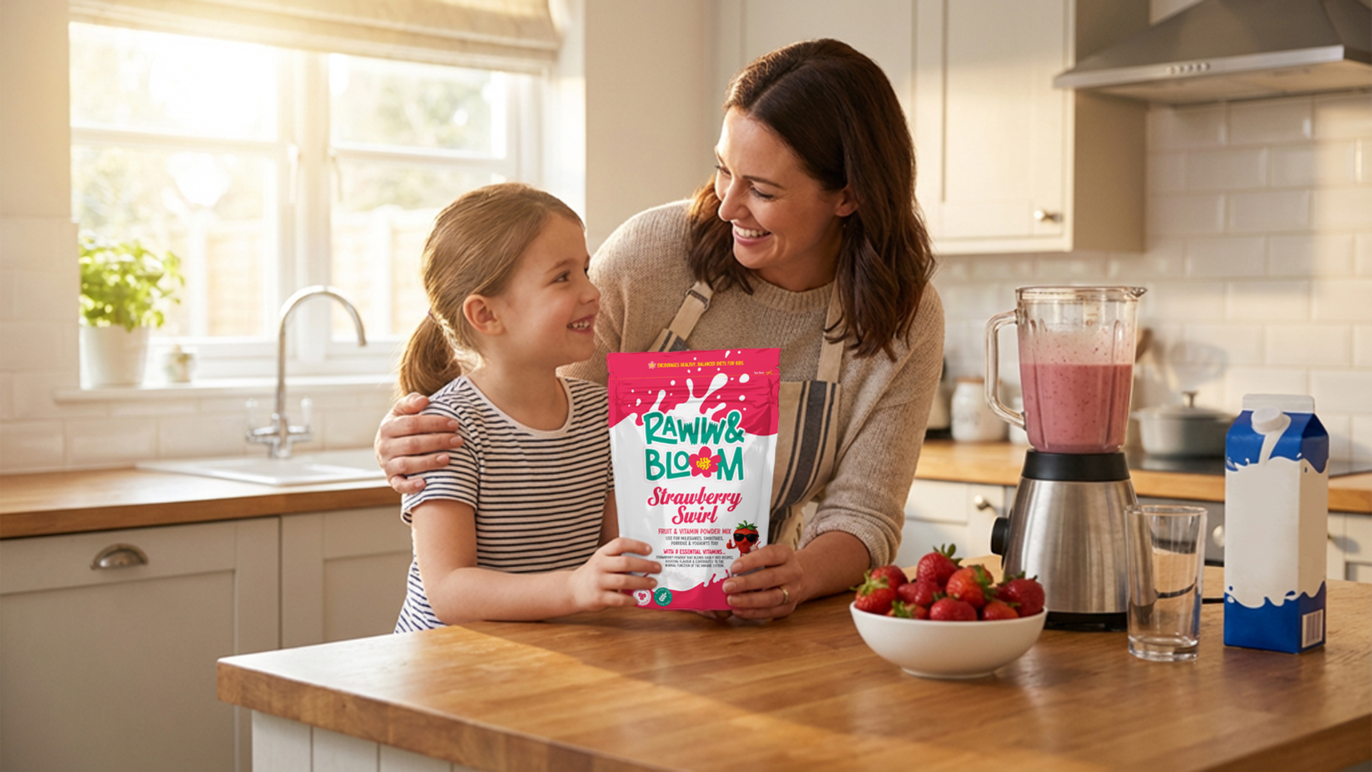 Mother and Daughter with Raww and Bloom Smoothie